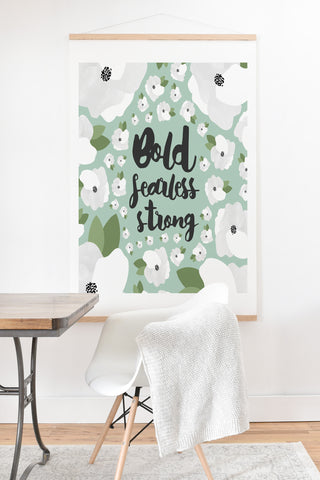 Allyson Johnson Bold Floral Mint Art Print And Hanger