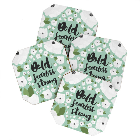 Allyson Johnson Bold Floral Mint Coaster Set