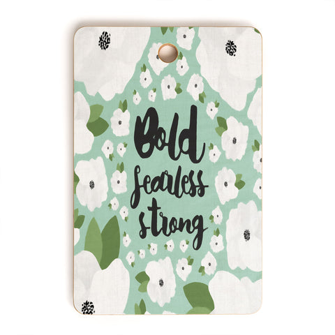 Allyson Johnson Bold Floral Mint Cutting Board Rectangle