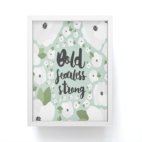 Allyson Johnson Bold Floral Mint Framed Mini Art Print