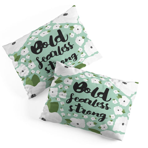 Allyson Johnson Bold Floral Mint Pillow Shams