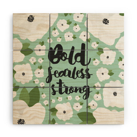 Allyson Johnson Bold Floral Mint Wood Wall Mural