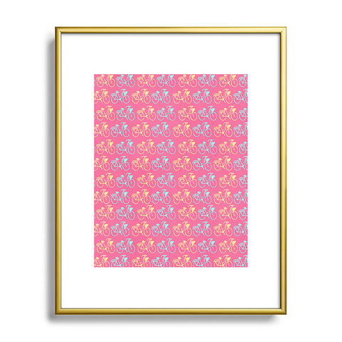 Allyson Johnson Bright Bikes Metal Framed Art Print