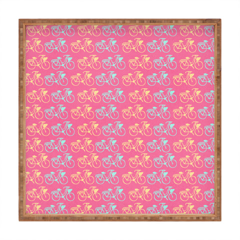 Allyson Johnson Bright Bikes Square Tray