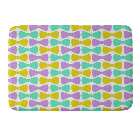 Allyson Johnson Bright Bow Ties Memory Foam Bath Mat