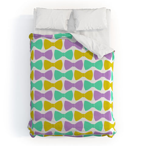 Allyson Johnson Bright Bow Ties Duvet Cover