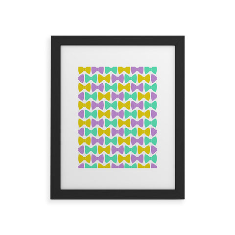 Allyson Johnson Bright Bow Ties Framed Art Print