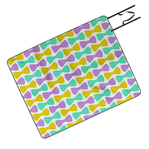 Allyson Johnson Bright Bow Ties Picnic Blanket