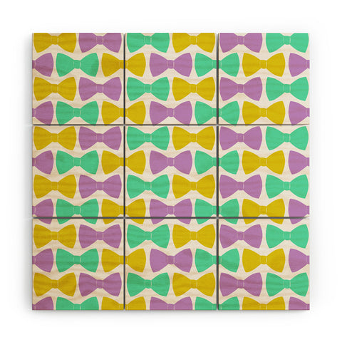 Allyson Johnson Bright Bow Ties Wood Wall Mural