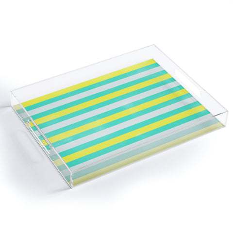 Allyson Johnson Bright Stripes Acrylic Tray