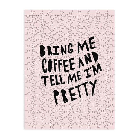 Allyson Johnson Bring me coffee pink Puzzle