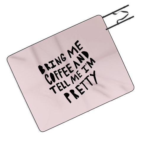 Allyson Johnson Bring me coffee pink Picnic Blanket