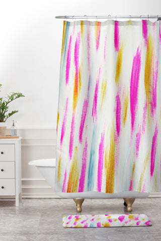 Allyson Johnson Brushed Brightly Shower Curtain And Mat