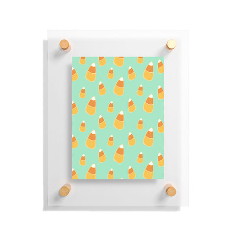 Allyson Johnson Candy Corn Blue Floating Acrylic Print