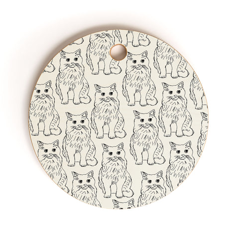 Allyson Johnson Cat Obsession Cutting Board Round
