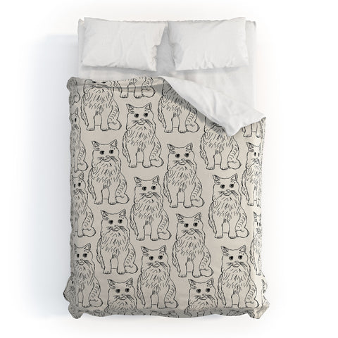 Allyson Johnson Cat Obsession Duvet Cover
