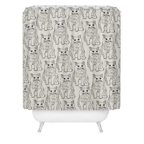 Allyson Johnson Cat Obsession Shower Curtain