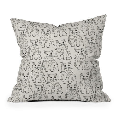 Allyson Johnson Cat Obsession Throw Pillow
