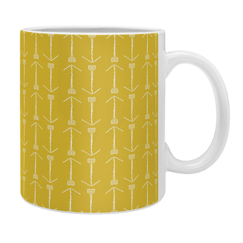 Allyson Johnson Chartreuse Arrows Coffee Mug