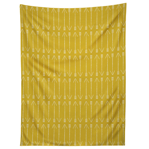 Allyson Johnson Chartreuse Arrows Tapestry