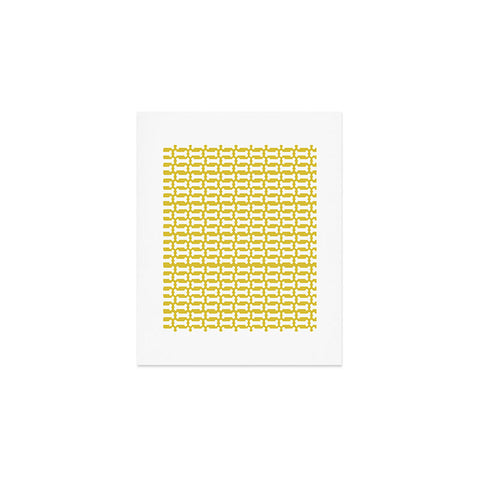 Allyson Johnson Chartreuse Dog Bones Art Print