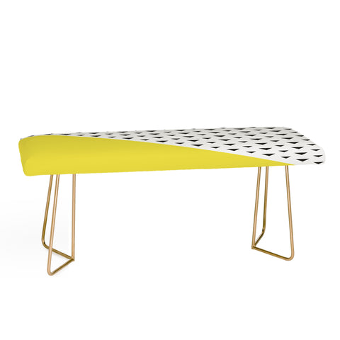 Allyson Johnson Chartreuse n triangles Bench