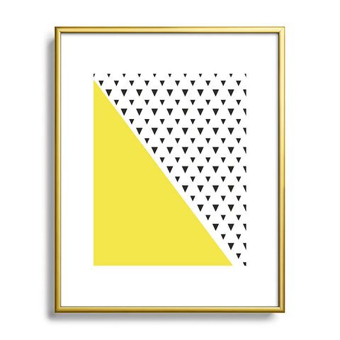 Allyson Johnson Chartreuse n triangles Metal Framed Art Print