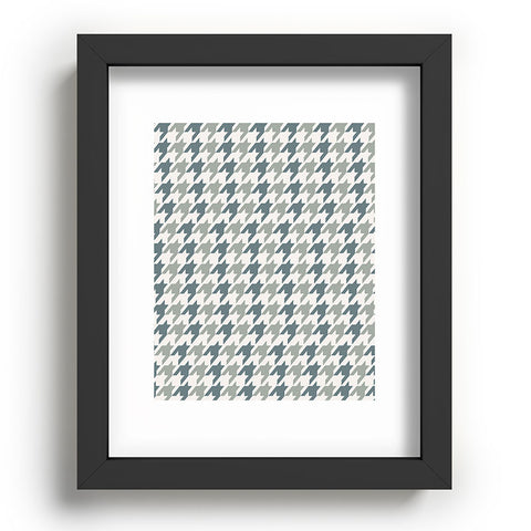 Allyson Johnson Classy Blue Houndstooth Recessed Framing Rectangle
