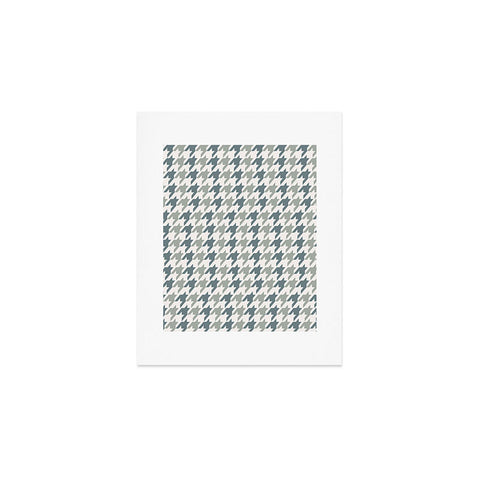 Allyson Johnson Classy Blue Houndstooth Art Print