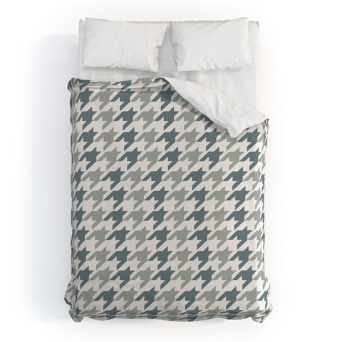 Allyson Johnson Classy Blue Houndstooth Duvet Cover