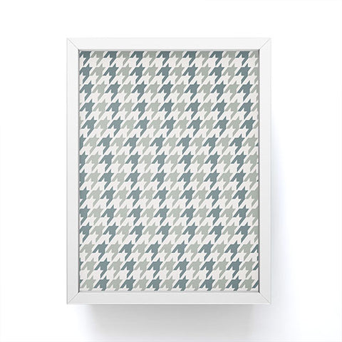 Allyson Johnson Classy Blue Houndstooth Framed Mini Art Print