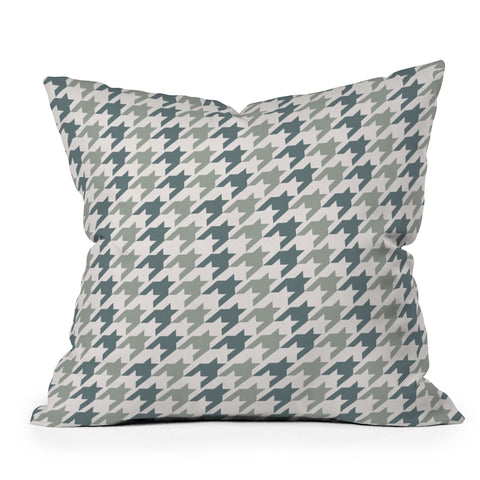 Allyson Johnson Classy Blue Houndstooth Throw Pillow