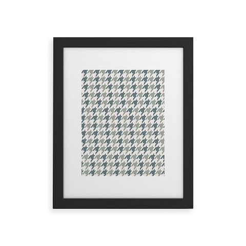 Allyson Johnson Classy Blue Houndstooth Framed Art Print