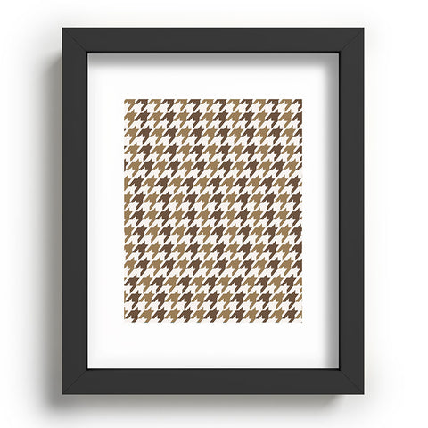 Allyson Johnson Classy Brown Houndstooth Recessed Framing Rectangle