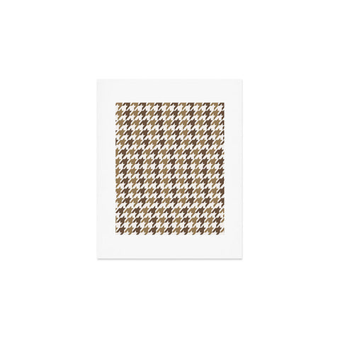 Allyson Johnson Classy Brown Houndstooth Art Print