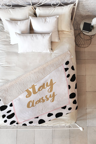Allyson Johnson Classy Dots Fleece Throw Blanket
