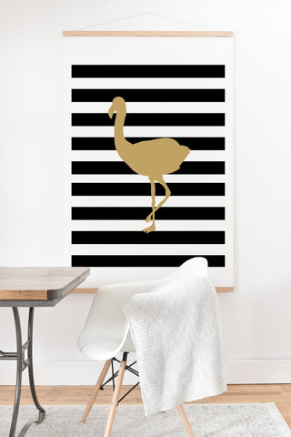 Allyson Johnson Classy Flamingos Art Print And Hanger