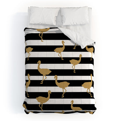 Allyson Johnson Classy Flamingos Comforter