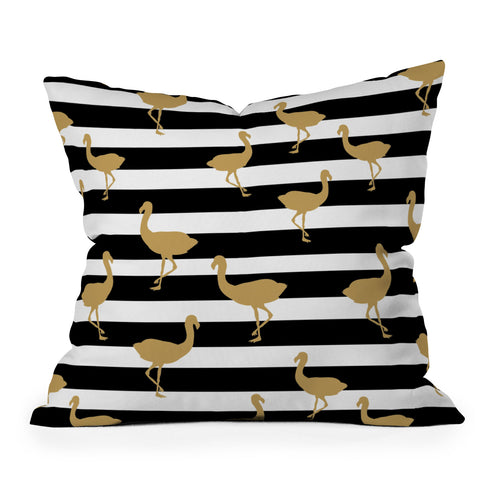 Allyson Johnson Classy Flamingos Throw Pillow