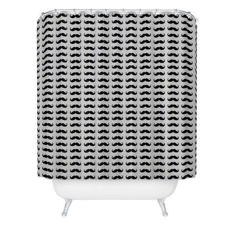 Allyson Johnson Classy Mustaches Shower Curtain