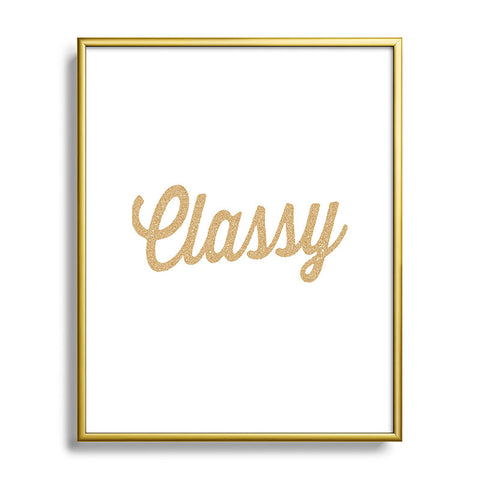 Allyson Johnson Classy White Metal Framed Art Print