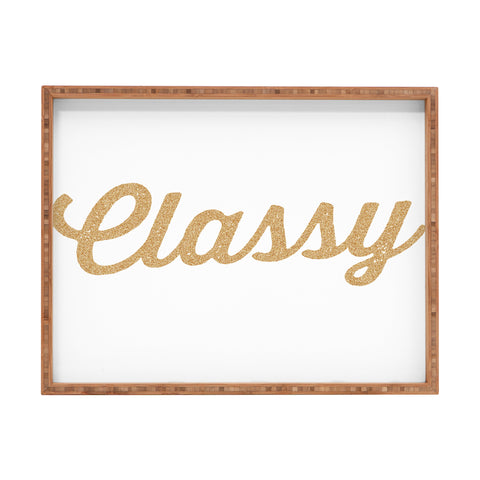 Allyson Johnson Classy White Rectangular Tray