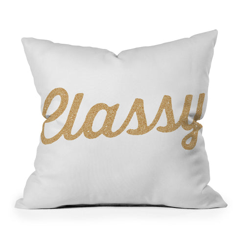 Allyson Johnson Classy White Throw Pillow