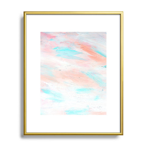 Allyson Johnson Coral Abstract Metal Framed Art Print