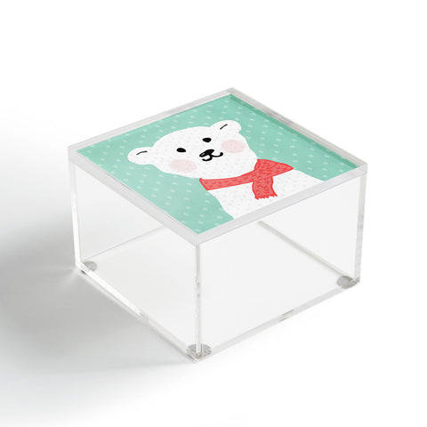 Allyson Johnson Cozy Polar Bear Acrylic Box