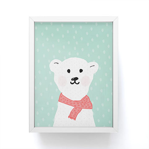 Allyson Johnson Cozy Polar Bear Framed Mini Art Print