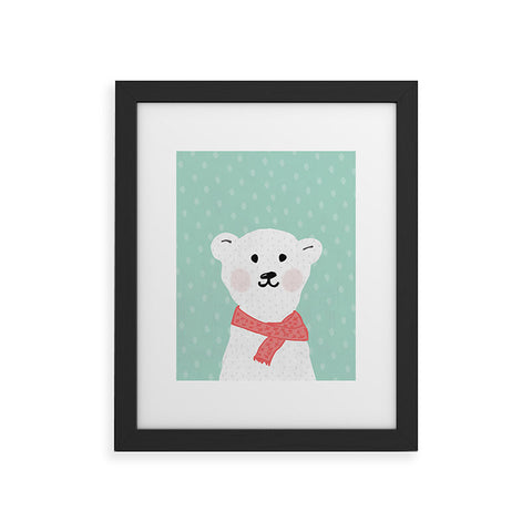 Allyson Johnson Cozy Polar Bear Framed Art Print