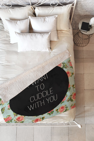 Allyson Johnson Cuddle With You Fleece Throw Blanket