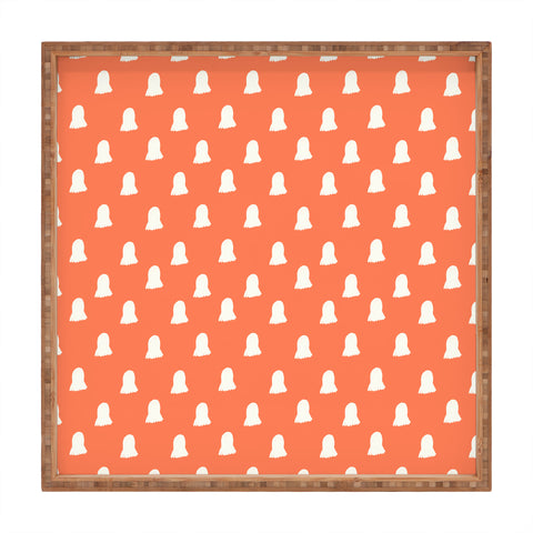 Allyson Johnson Cute Ghosts halloween Square Tray