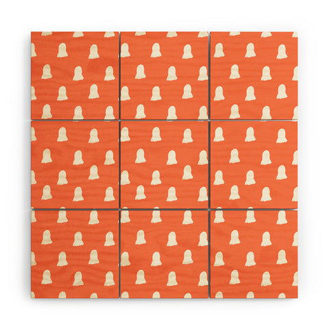 Allyson Johnson Cute Ghosts halloween Wood Wall Mural